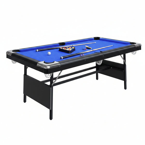 6 or 7 Ft Billiards Table, Portable Billiards Tables, Pool Tables for Full Size, Pool Table Set for Family Game Room, Adult Rrec Room, Basements, Man Cave or Garage