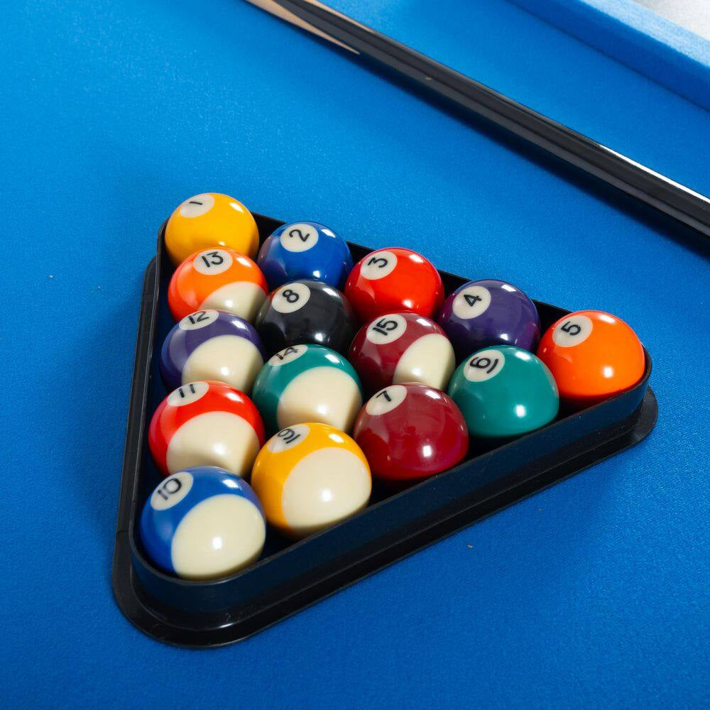 Billiards Table, Pool Table, Portable Foldable Space-Saving Table, Billiard Table Set in Blue