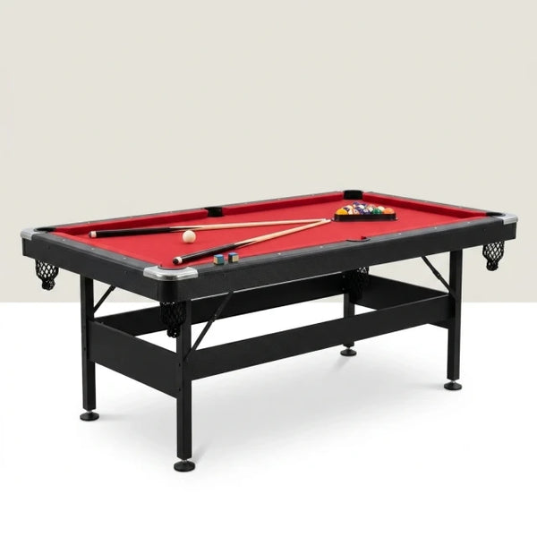 Billiards Table, 7 Ft. Pool Table, Portable Foldable Space-Saving Table, Billiard Table Set Includes Balls, Cues, Chalks — Studio Shot